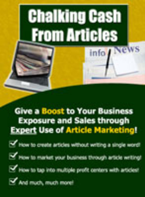 Product picture Chalking cash from articles - Make Money From Home